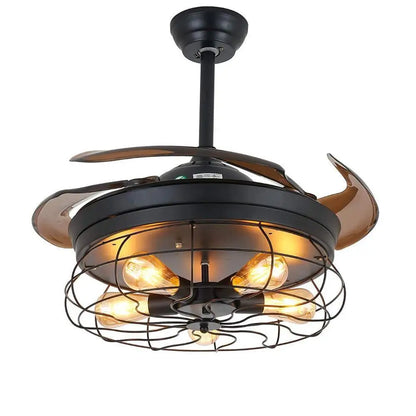 3 - Bladed Farmhouse Retractable Chandelier Ceiling Fan - Lighting > lights Fans