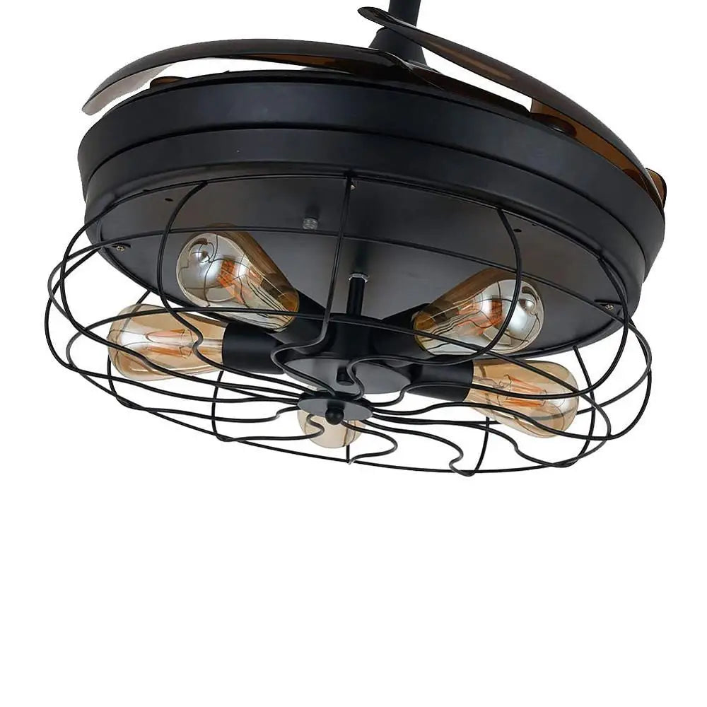 3 - Bladed Farmhouse Retractable Chandelier Ceiling Fan - Lighting > lights Fans