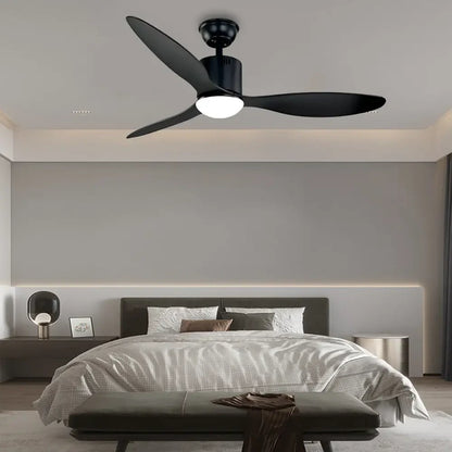 3 Blades LED Dimmable Ceiling Fan with Remote - Hanging / Black - Lighting > lights Fans