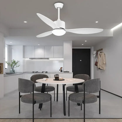 3 Blades LED Dimmable Ceiling Fan with Remote - Hanging / White - Lighting > lights Fans