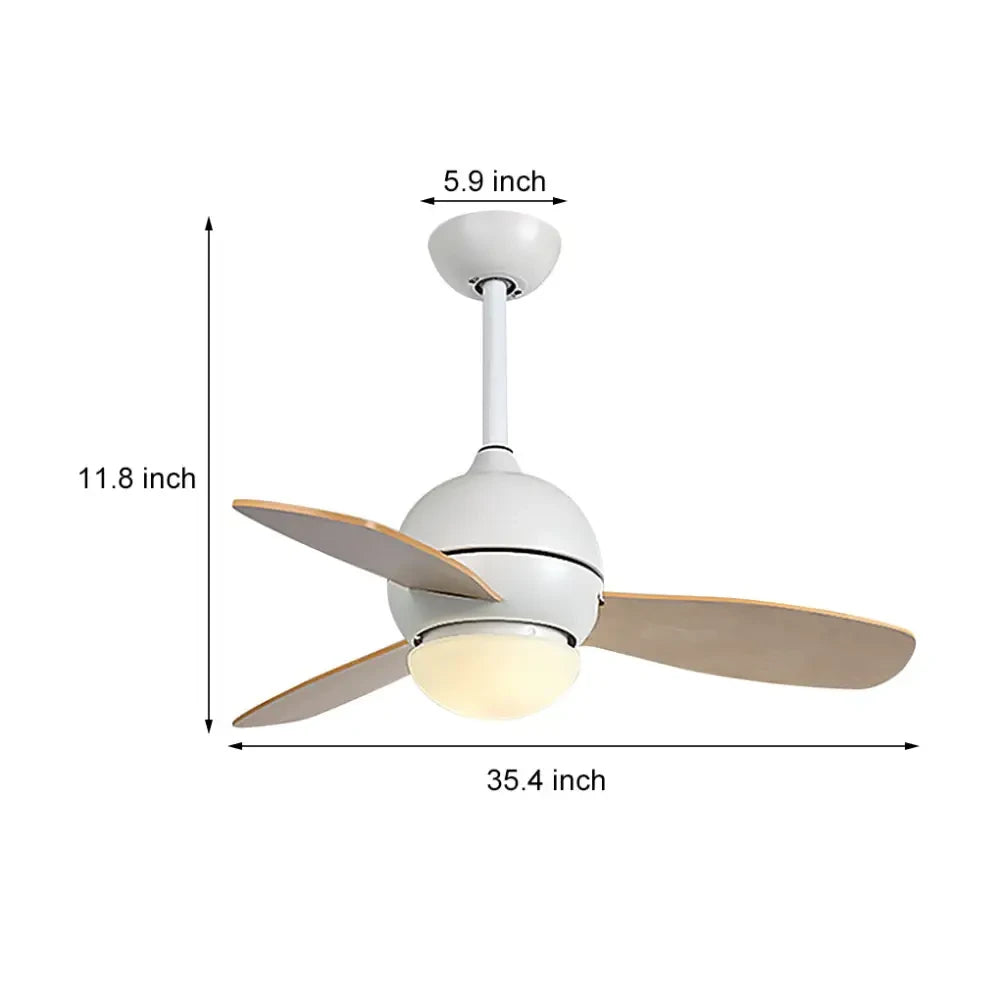 36’ Nordic Minimalist LED Ceiling Fan Light with Remote - Lighting > lights Fans