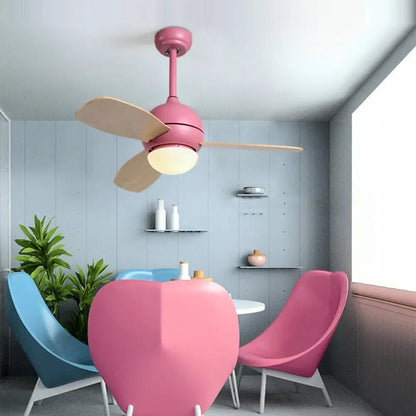 36’ Nordic Minimalist LED Ceiling Fan Light with Remote - Pink - Lighting > lights Fans