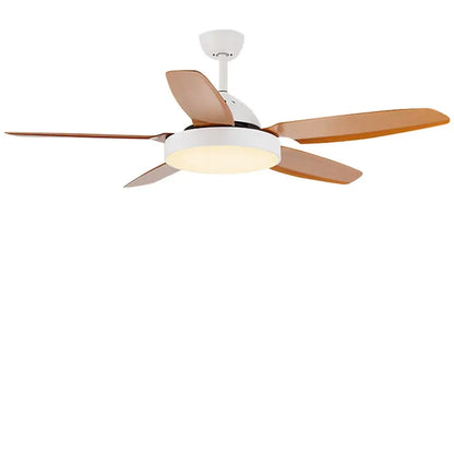 52 Inches LED Wood Blades Ceiling Fan Light with Remote - Lighting > lights Fans