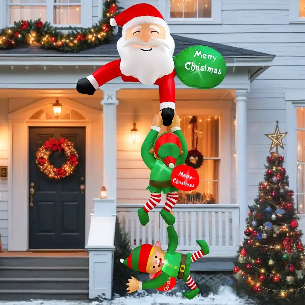 8FT Christmas Climbing Santas Inflatable - S-CQ-LRLJL-US-1 - Home & Garden > Decor