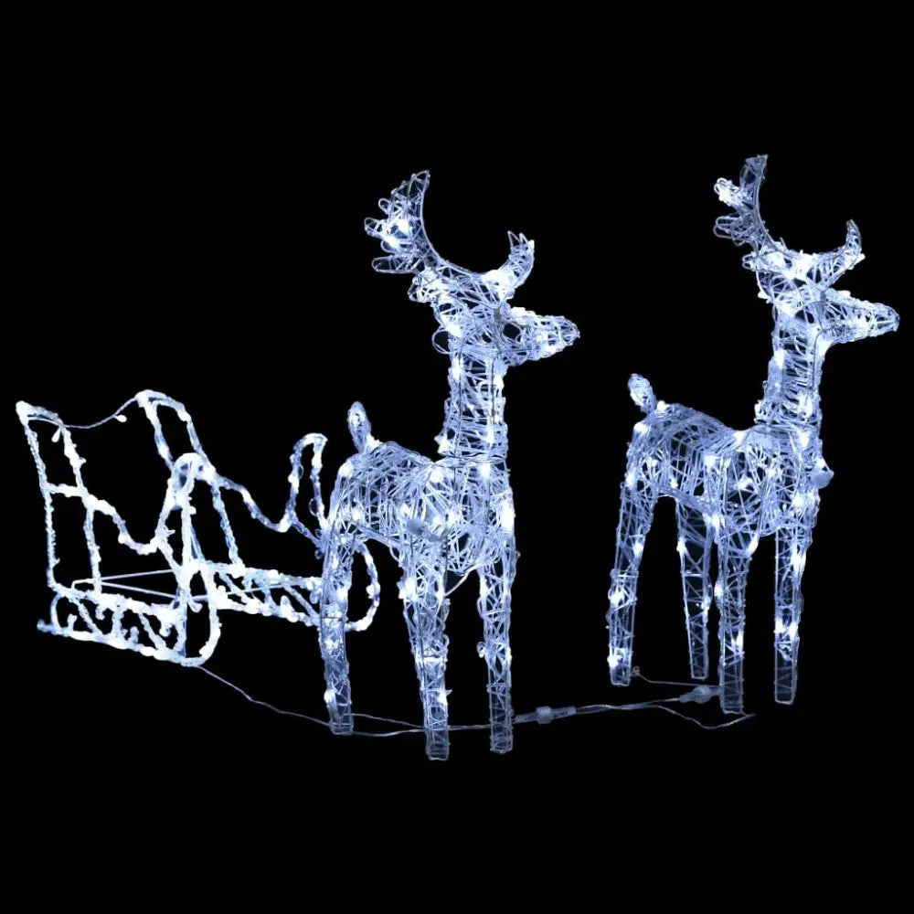 Acrylic Reindeers and Sleigh for Christmas Decoration - Home & Garden > Decor Seasonal