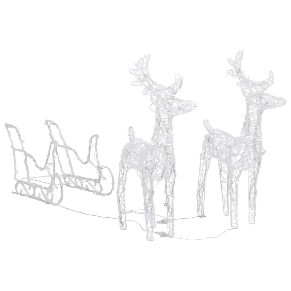 Acrylic Reindeers and Sleigh for Christmas Decoration - Home & Garden > Decor Seasonal