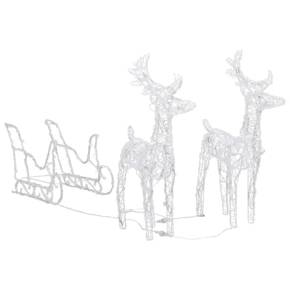 Acrylic Reindeers and Sleigh for Christmas Decoration - Home & Garden > Decor Seasonal