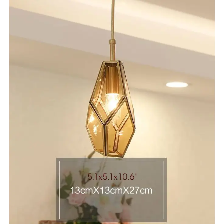 Art Deco Diamond Pendant Light for Dining Living Bar - C Tea Lighting