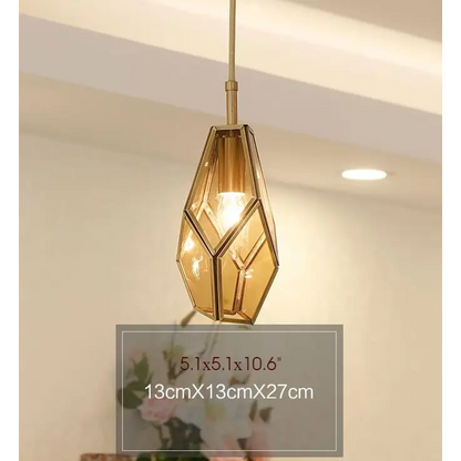 Art Deco Diamond Pendant Light for Dining Living Bar - C Tea Lighting