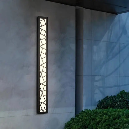 Black Outdoor Waterproof Long LED Wall Light For Villa Porch - Lighting