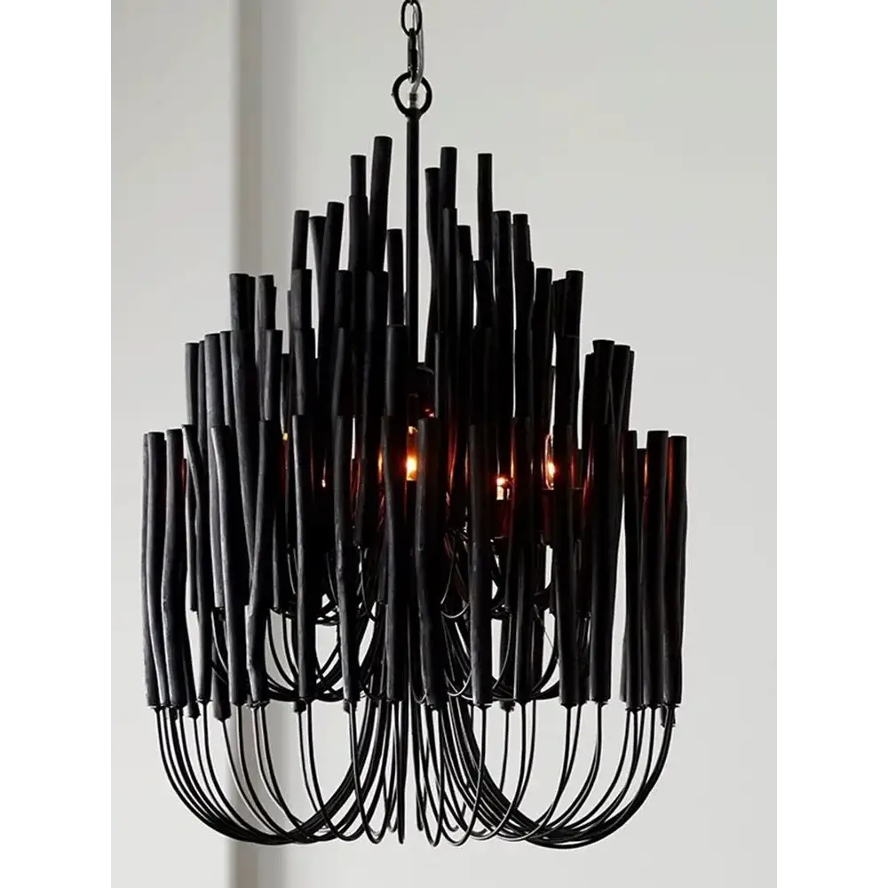 Bohemian Tilda Loft Hanging Wood Chandelier - Home & Garden > Lighting Fixtures