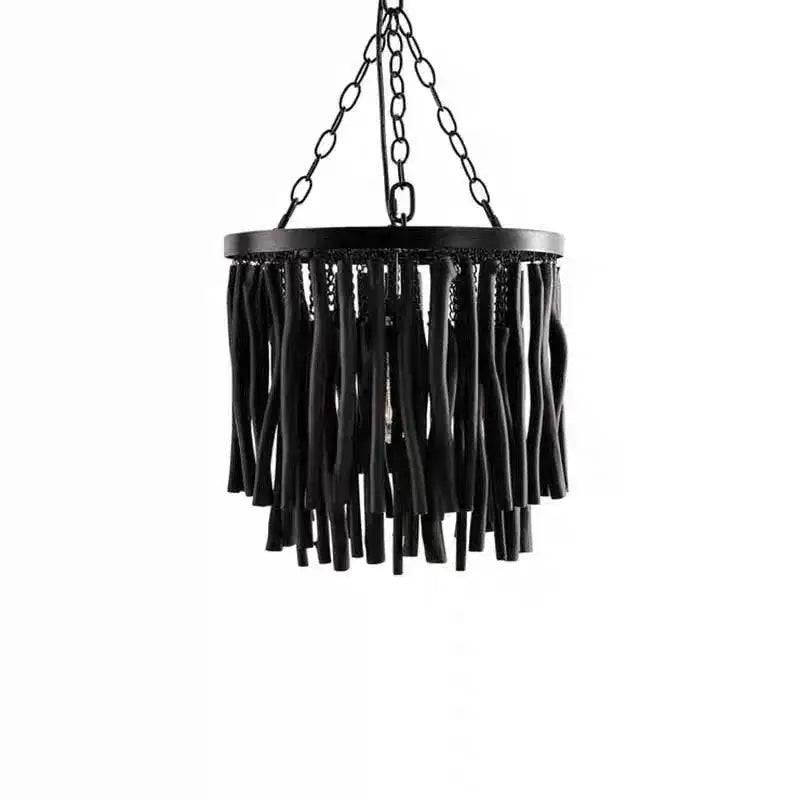 Bohemian Tilda Loft Hanging Wood Chandelier - Home & Garden > Lighting Fixtures