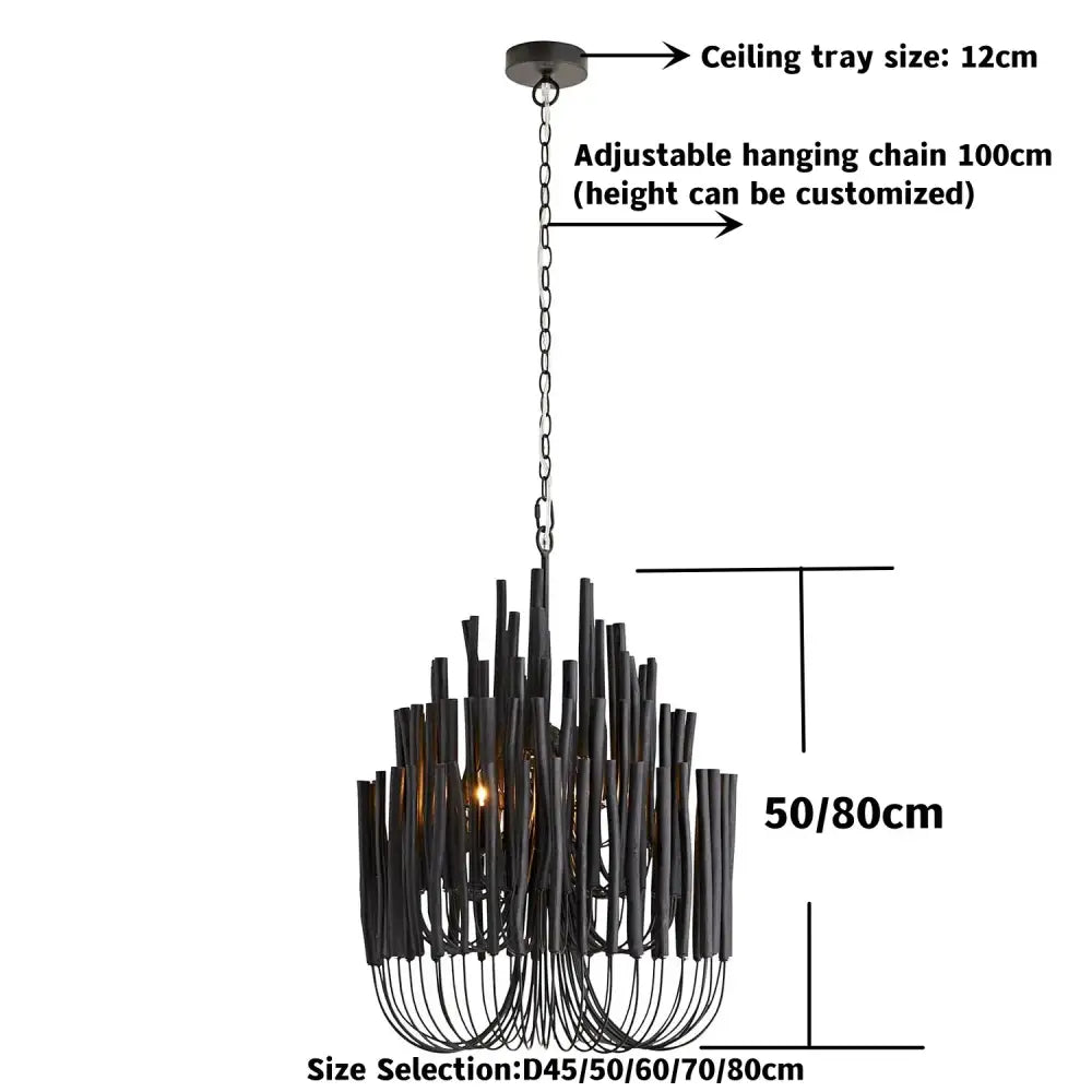 Bohemian Tilda Loft Hanging Wood Chandelier - Home & Garden > Lighting Fixtures