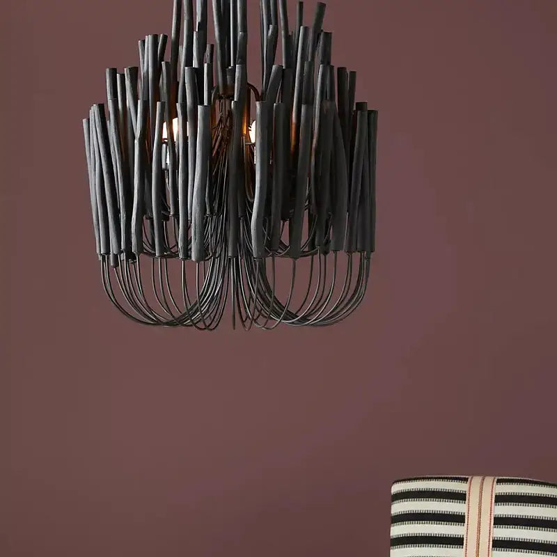 Bohemian Tilda Loft Hanging Wood Chandelier - Home & Garden > Lighting Fixtures