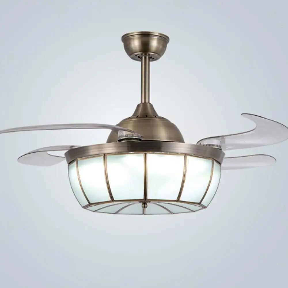 Bronze Motor Farmhouse Retractable Ceiling Fan with Light - Lighting > lights Fans