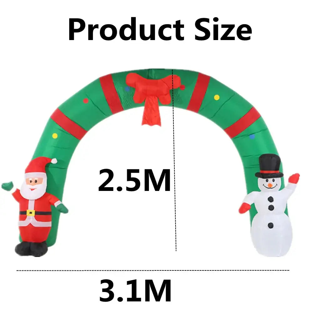 Christmas Inflatable Arch with Santa Claus and Snowman - Home & Garden > Decor Seasonal