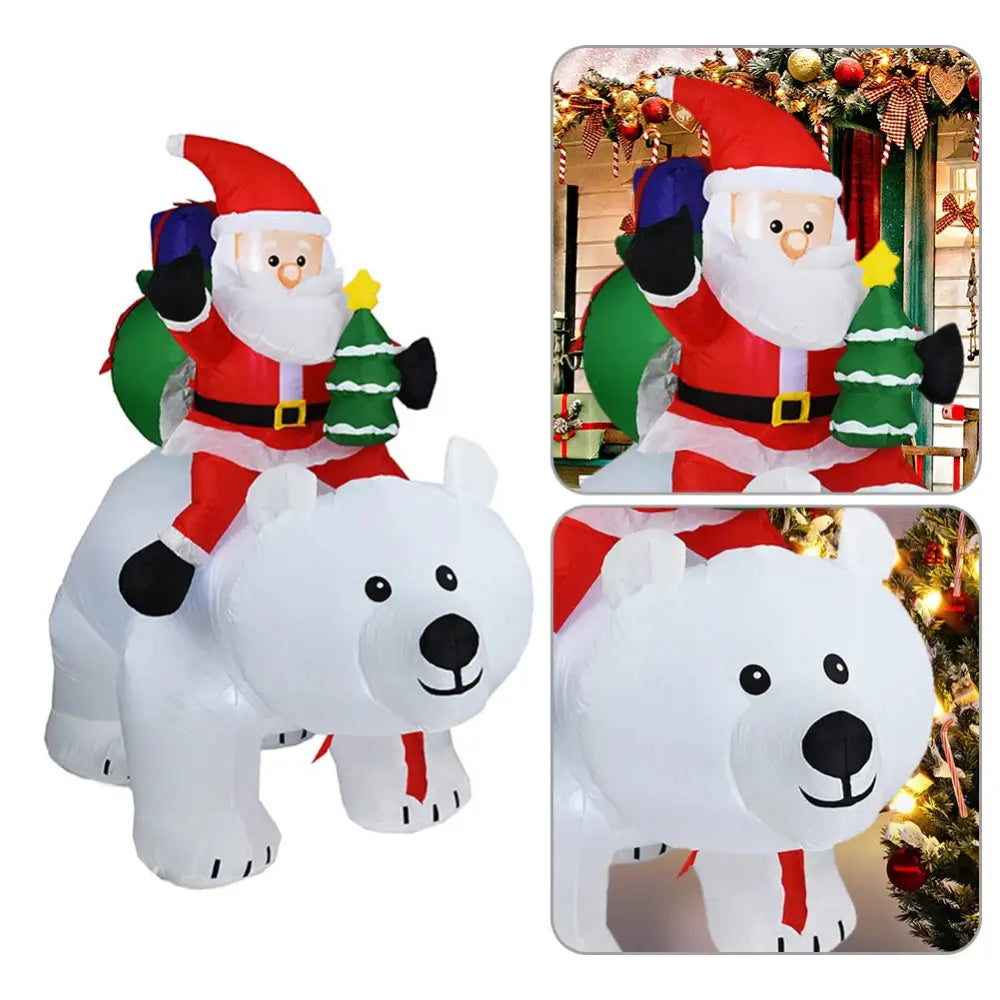 Christmas Large White Bear Inflatable - Home & Garden > Decor Seasonal Holiday Decorations