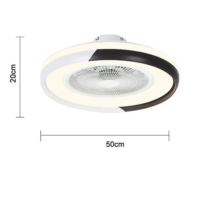 Circular Bladeless Ceiling Fan with Light and Remote - Lighting > lights Fans