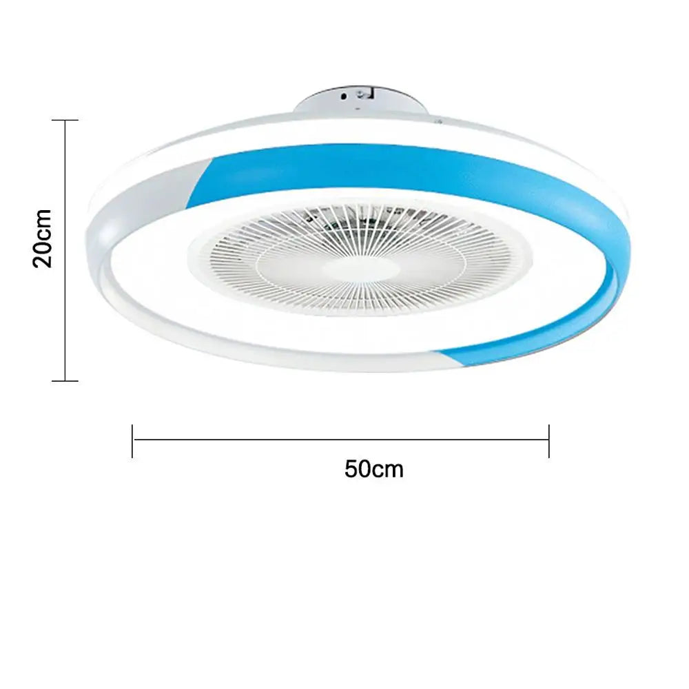 Circular Bladeless Ceiling Fan with Light and Remote - Lighting > lights Fans