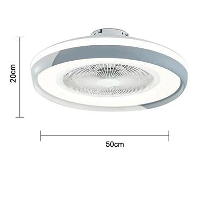 Circular Bladeless Ceiling Fan with Light and Remote - Lighting > lights Fans