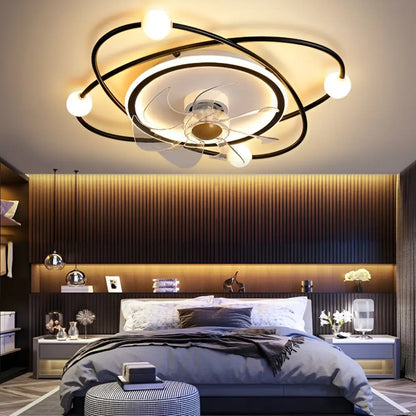 Creative Intelligent Mute LED Nordic Ceiling Fan Light - Lighting > lights Fans