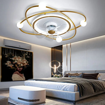 Creative Intelligent Mute LED Nordic Ceiling Fan Light - Lighting > lights Fans