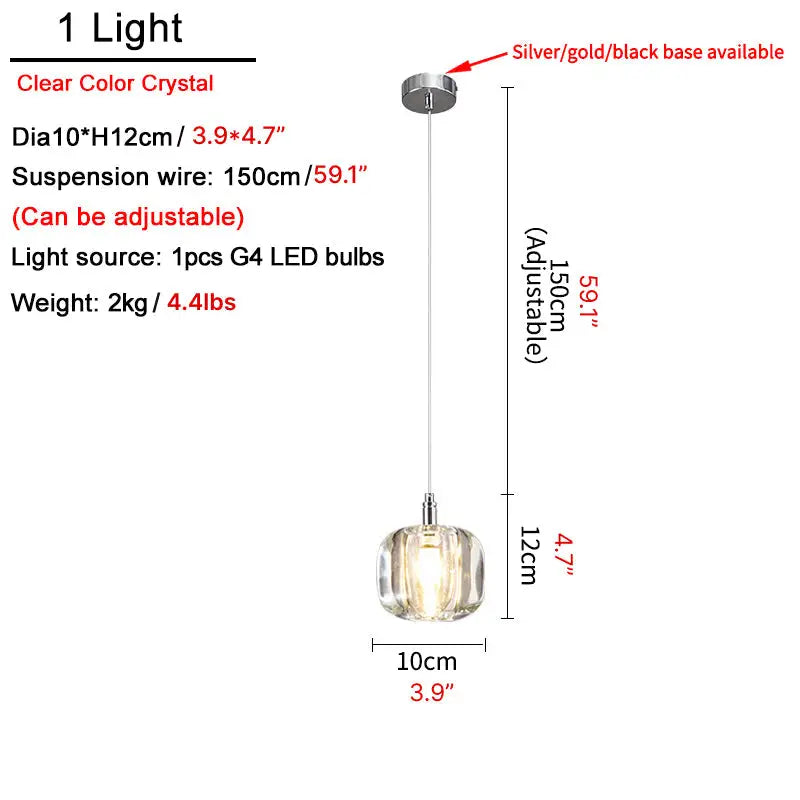 Crystal Staircase Hanging Pendant Lamp for Living Dining - Lighting