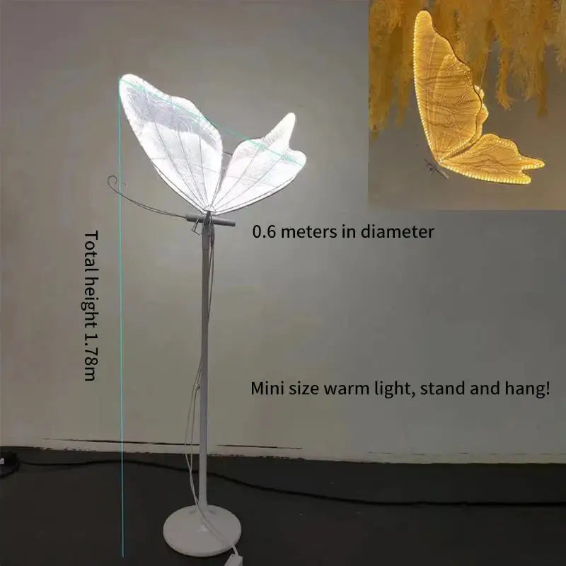 Enchanting LED Butterfly Wings - warm light 178cm(70.08in) - Lighting > Table & Floor