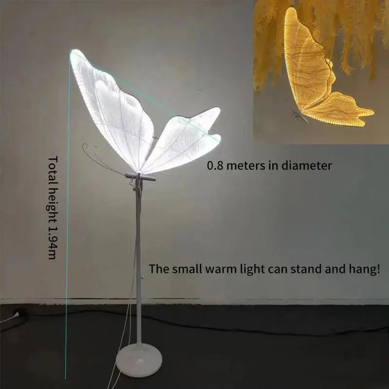 Enchanting LED Butterfly Wings - warm light 194cm(76.38in) - Lighting > Table & Floor