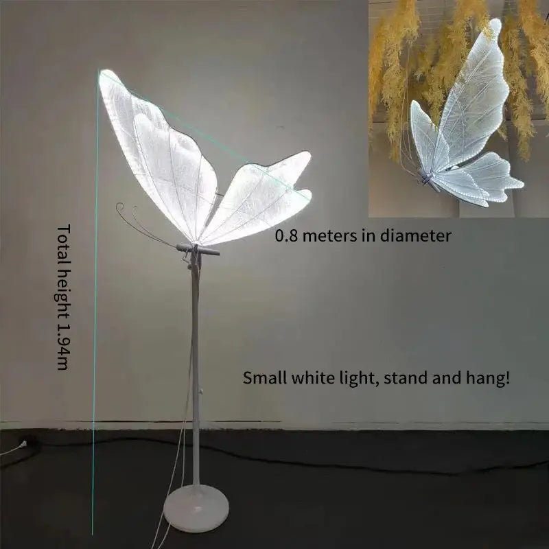 Enchanting LED Butterfly Wings - white 194cm(76.38in)X2PCS - Lighting > Table & Floor