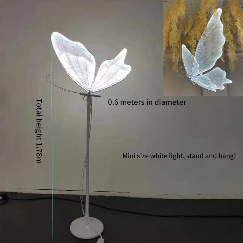 Enchanting LED Butterfly Wings - white light 178cm(70.08in) - Lighting > Table & Floor