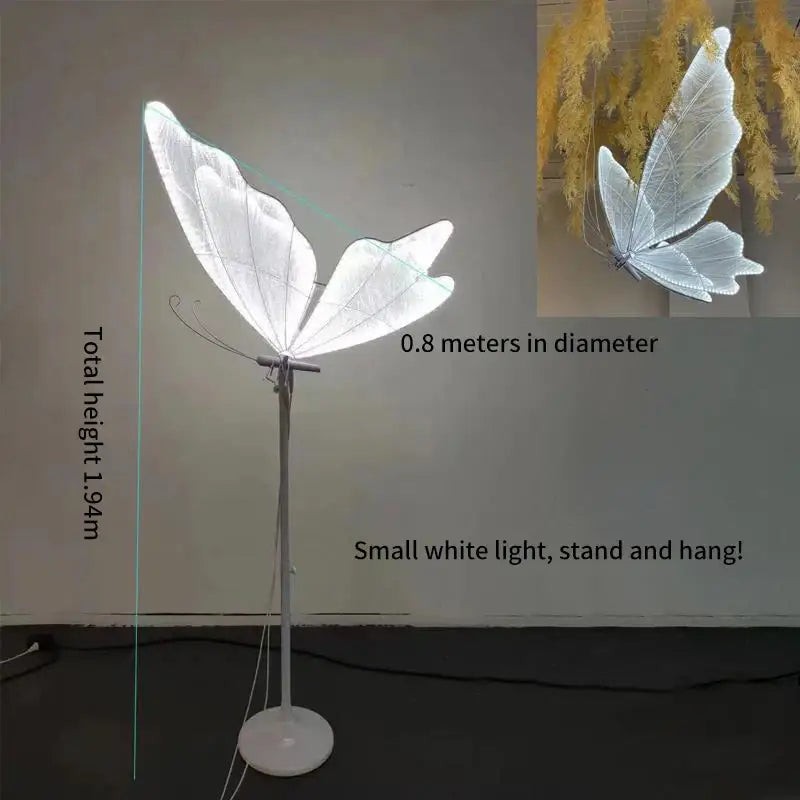 Enchanting LED Butterfly Wings - white light 194cm(76.38in) - Lighting > Table & Floor