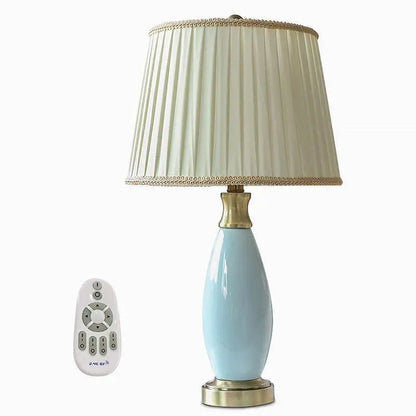 Farmhouse Light Blue Ceramic Table Lamp - Lighting > & Floor Lamps