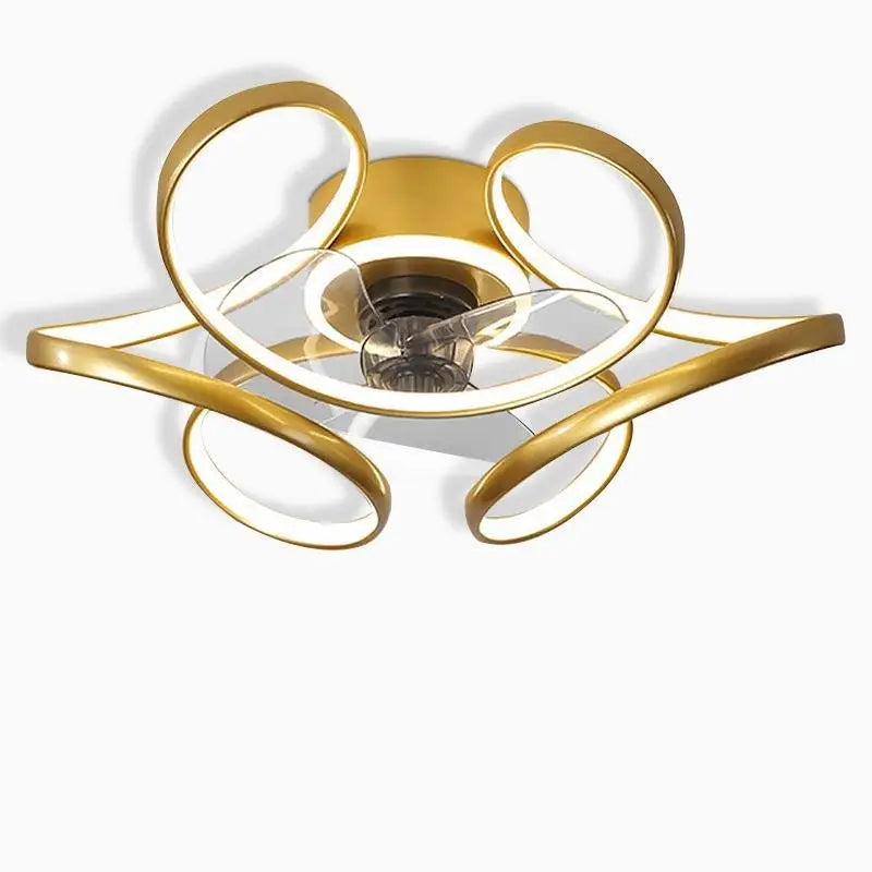 Flower Shaped Ceiling Fan with Remote Chandelier Light - Lighting > lights Fans