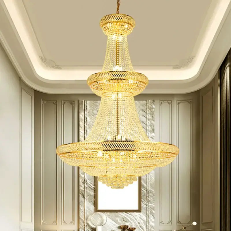 Gold Crystal Chandelier Empire Luxury Lighting - Home & Garden > Fixtures Chandeliers