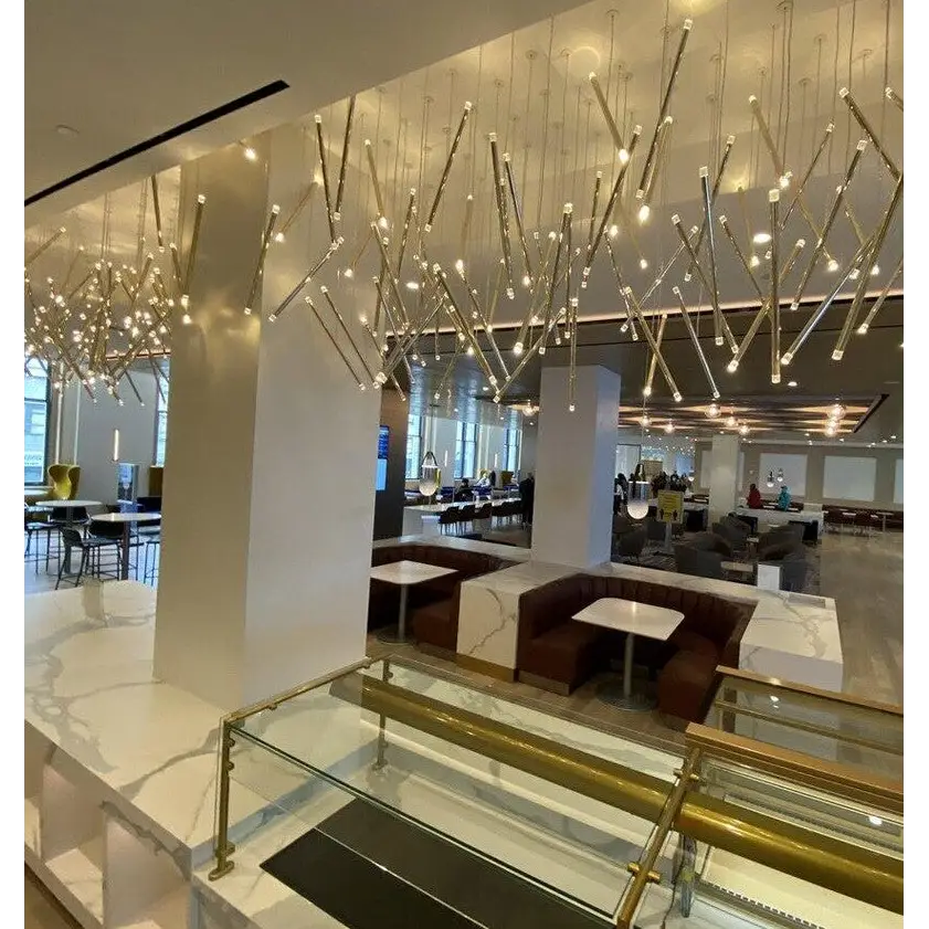 Gold Luxury Modern Led Strip Chandelier for Kitchen - Home & Garden > Lighting Fixtures