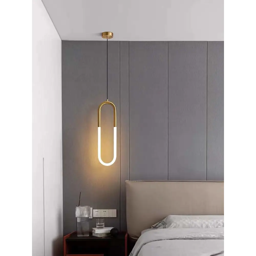 Gold or White Paper Clip Pendant Light - 1 / Large / Warm - Lighting