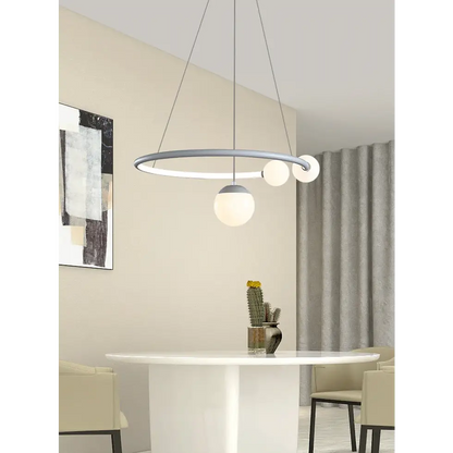 Hanging Ball Pendant Light for Bedroom Dining - Grey - Lighting