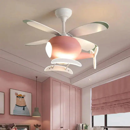 Helicopter Ceiling Fan with Light for Children’s Bedroom - Fans