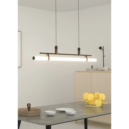 Horizontal LED Bars: Modern & Sleek Pendant Lighting - Black 115cm / 3 Colors Switchable