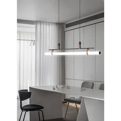 Horizontal LED Bars: Modern & Sleek Pendant Lighting - Black 80cm / 3 Colors Switchable