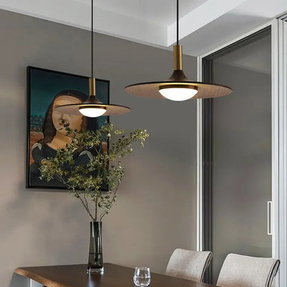 Industrial Walnut Wood Pendant Light for Dining Bar Restaurant - Lighting