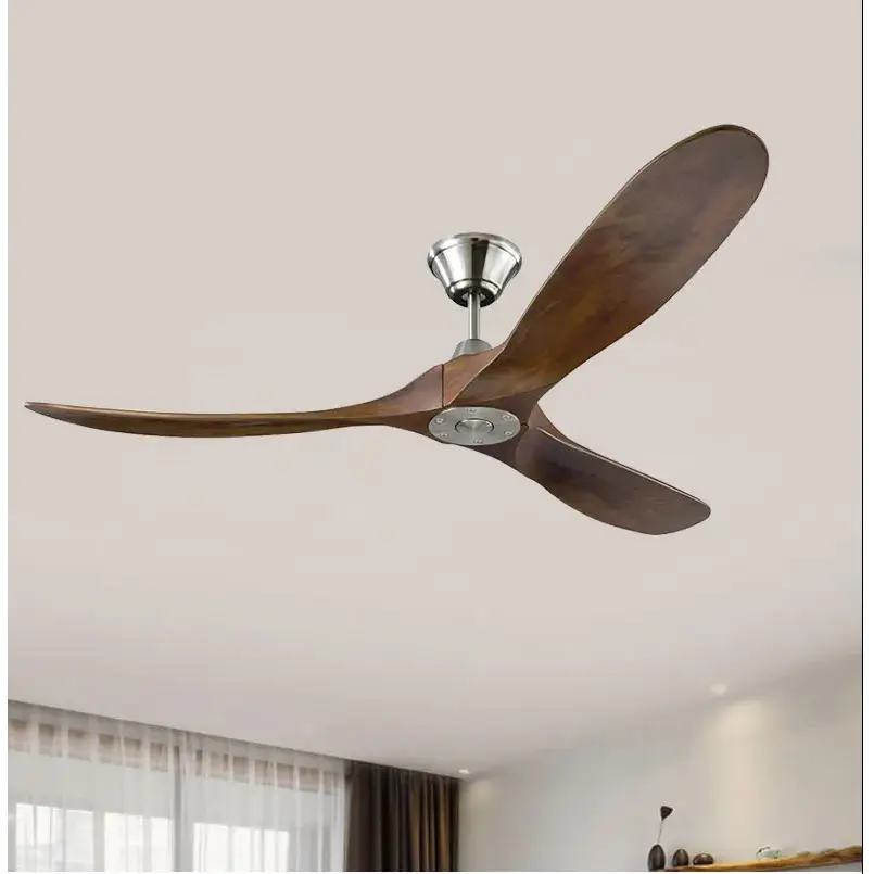 Large Industrial Wooden Ceiling Fan Without Light for Bedroom,Living - B / 52 Inch Fans