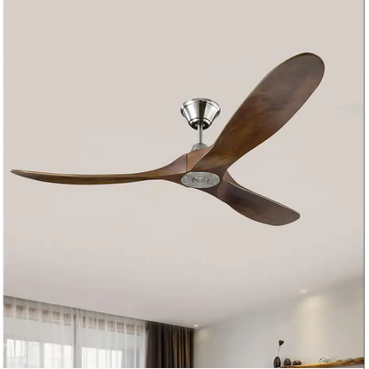 Large Industrial Wooden Ceiling Fan Without Light for Bedroom,Living - B / 52 Inch Fans