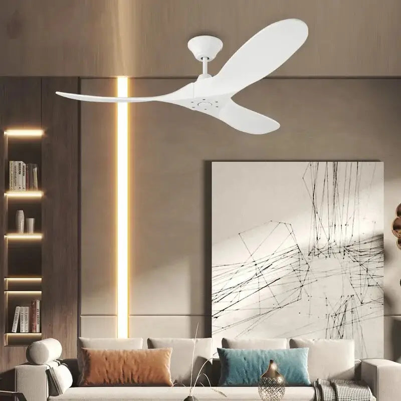 Large Industrial Wooden Ceiling Fan Without Light for Bedroom,Living - C / 52 Inch Fans