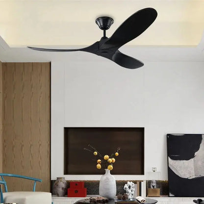 Large Industrial Wooden Ceiling Fan Without Light for Bedroom,Living - D / 52 Inch Fans