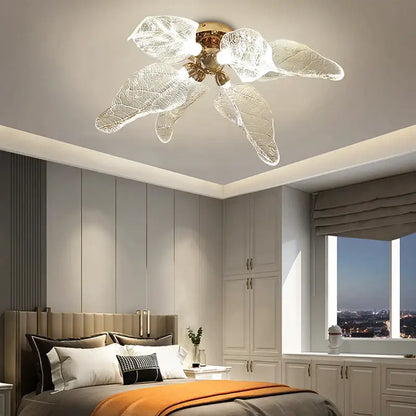 Leaf Ceiling Chandelier: Luxury Lighting for Living Bedroom - Chandelier