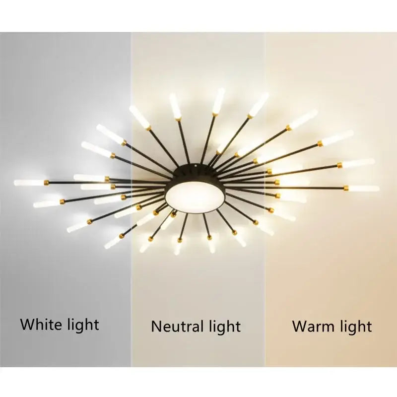 LED Nordic Fireworks Ceiling Chandelier for Living Room - Home & Garden > Lighting