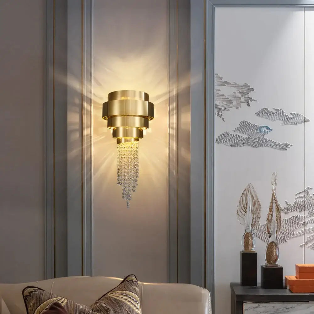 Luxury Creative Crystal Wall Sconce for Bedside Bedroom Living - Sconces