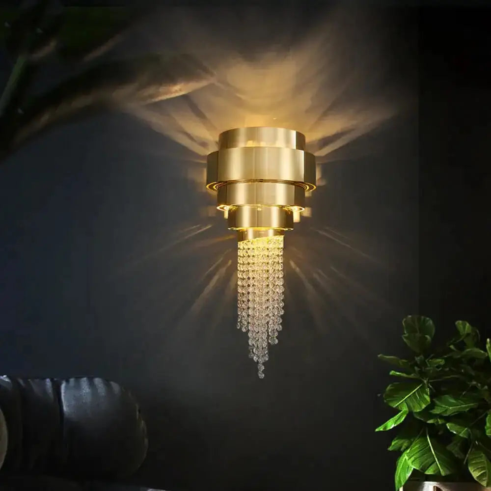 Luxury Creative Crystal Wall Sconce for Bedside Bedroom Living - Sconces